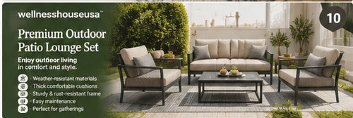 𝐰𝐞𝐥𝐥𝐧𝐞𝐬𝐬𝐡𝐨𝐮𝐬𝐞𝐮𝐬𝐚™ Premium Outdoor Patio Lounge Set