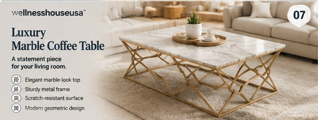 𝐰𝐞𝐥𝐥𝐧𝐞𝐬𝐬𝐡𝐨𝐮𝐬𝐞𝐮𝐬𝐚™ Luxury Marble Coffee Table