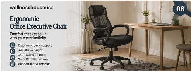 𝐰𝐞𝐥𝐥𝐧𝐞𝐬𝐬𝐡𝐨𝐮𝐬𝐞𝐮𝐬𝐚™ Ergonomic Office Executive Chair